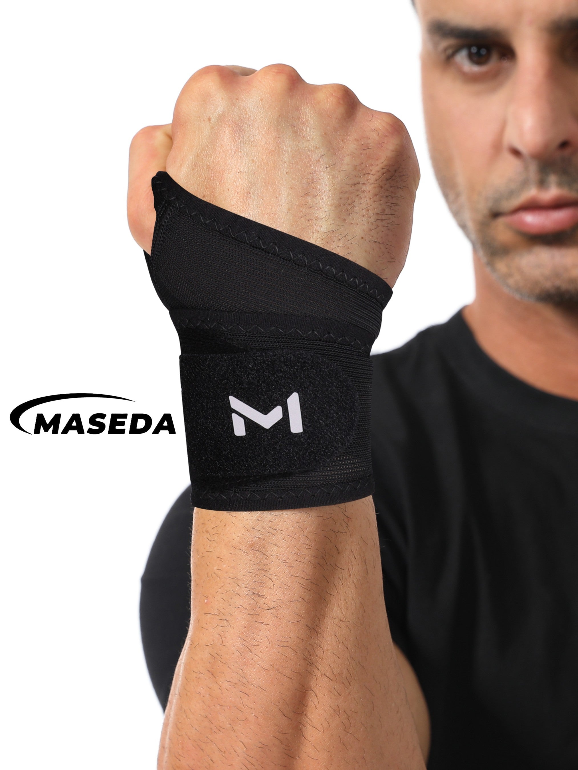 Adjustable Compression Wrist Wraps – High-Quality Breathable Spandex Support Brace for Gym, Tennis, Sports & Office