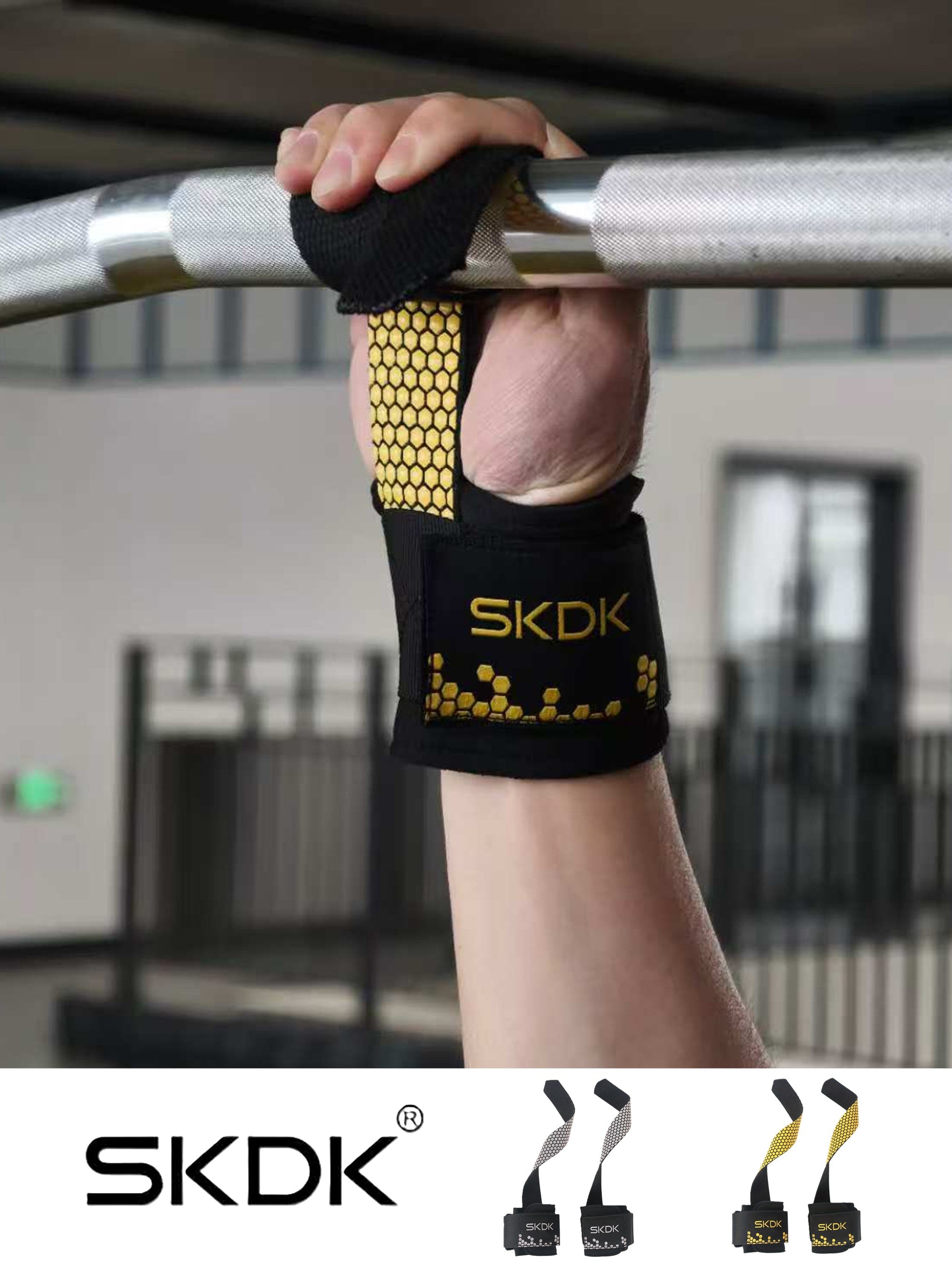 Heavy Duty Weightlifting Straps with Silicone Grip - Padded Wrist Support for Deadlifts & Strength Training