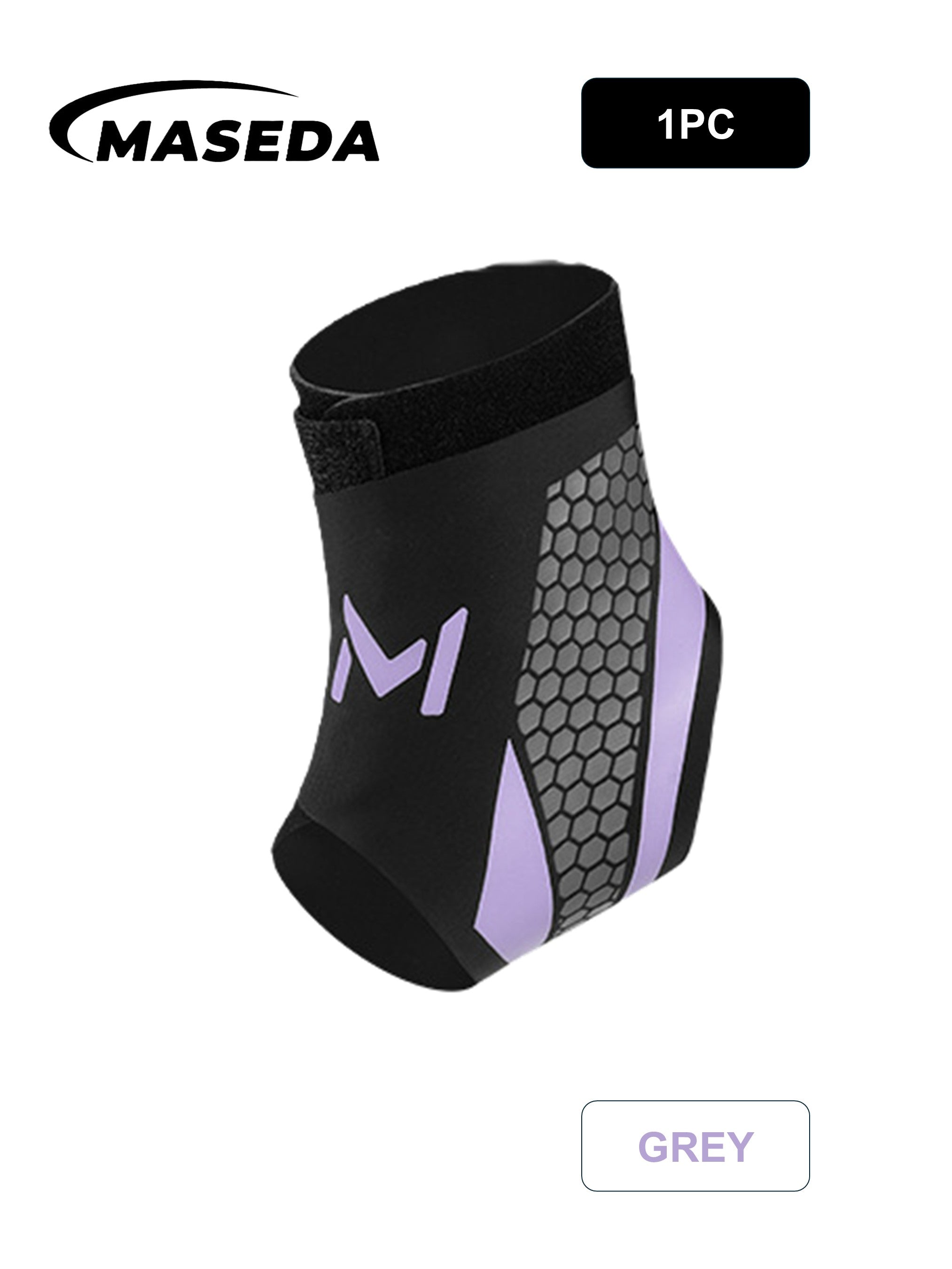 Ultra-Thin Ankle Support Brace – Fashionable Honeycomb Print Compression Sleeve – Breathable & Adjustable - SKDK Sport