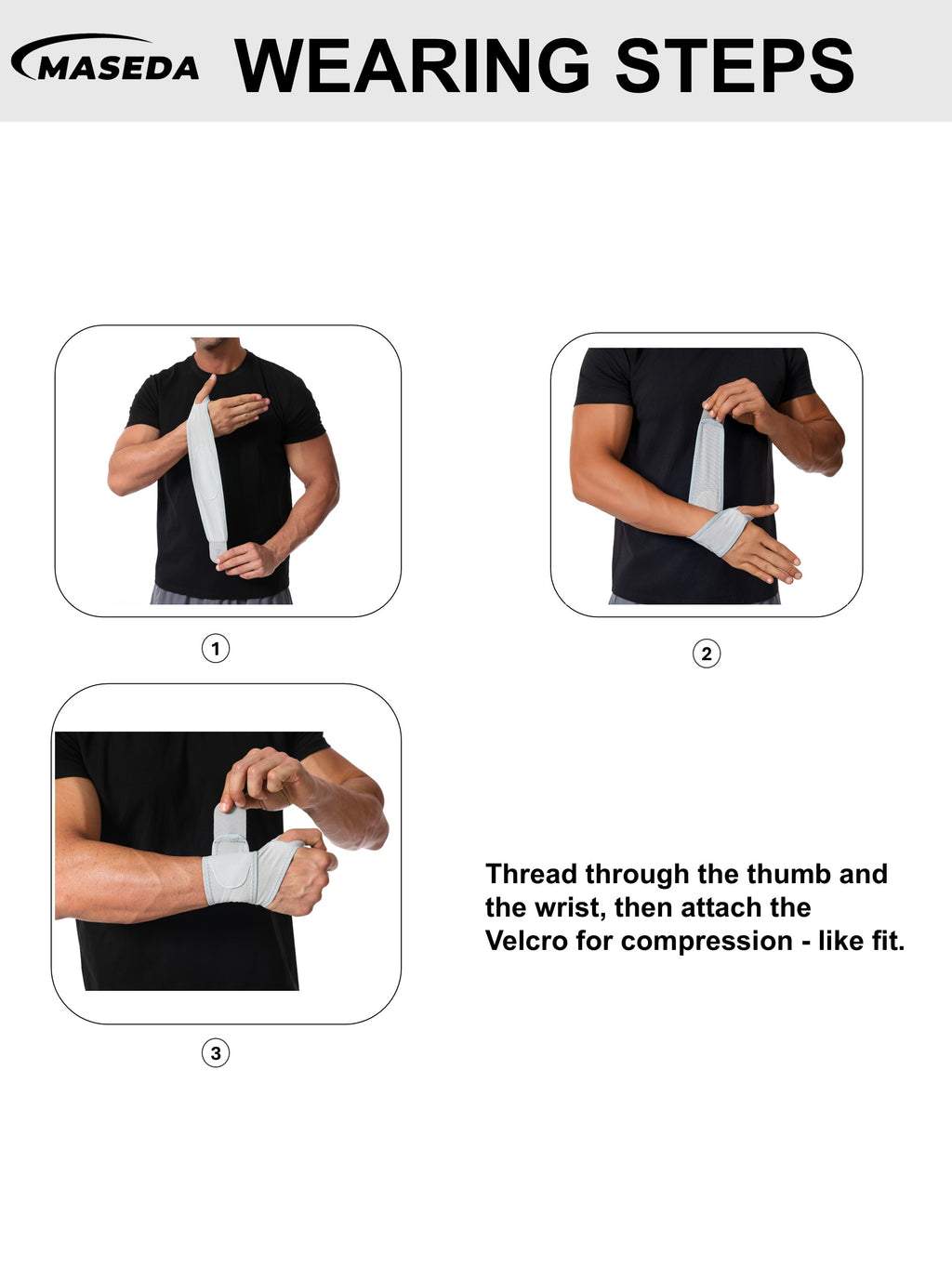 Adjustable Compression Wrist Wraps – High-Quality Breathable Spandex Support Brace for Gym, Tennis, Sports & Office