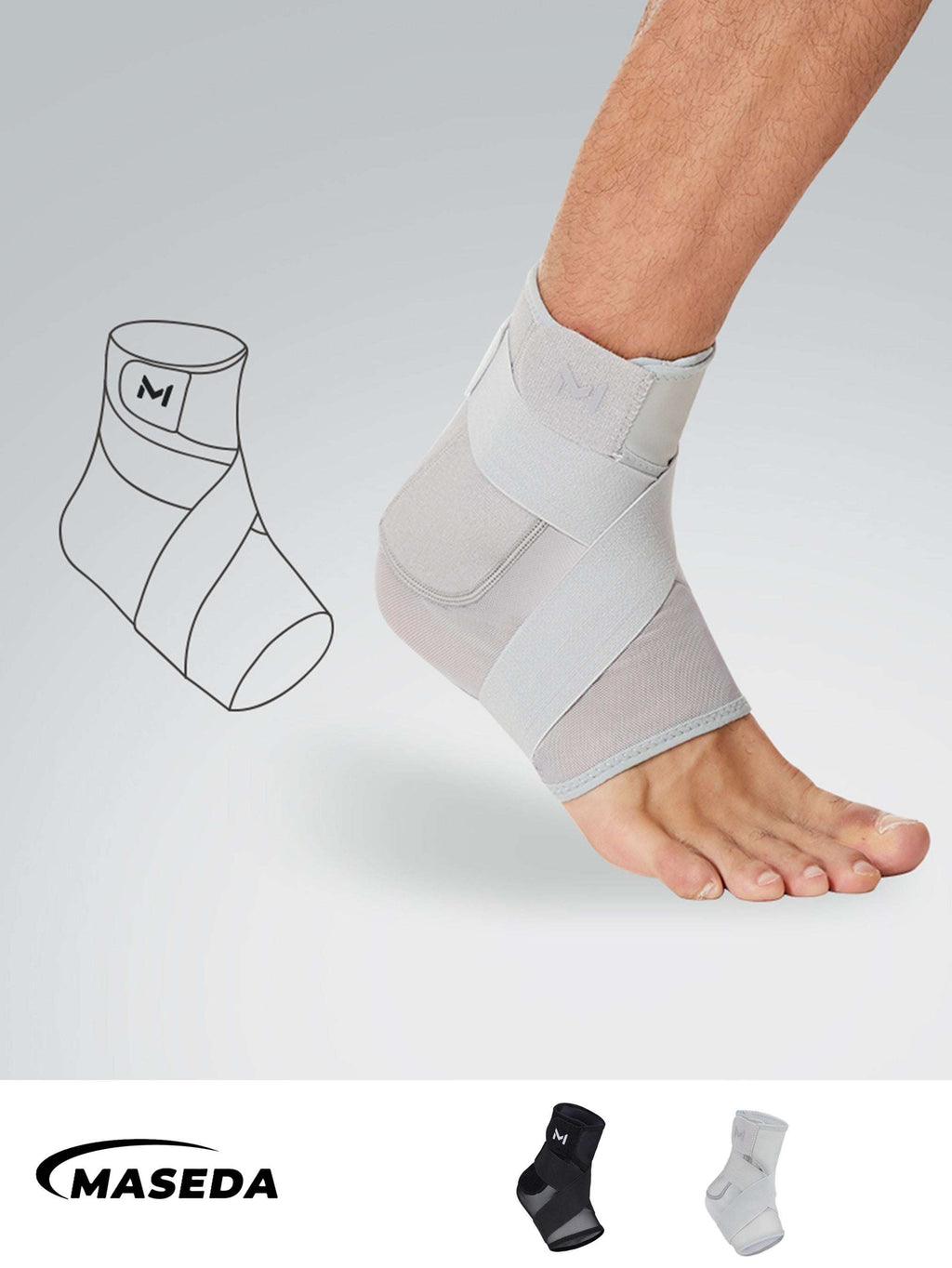 Adjustable Ankle Support Brace – Breathable Mesh Compression Wrap for Sports Stability & Protection