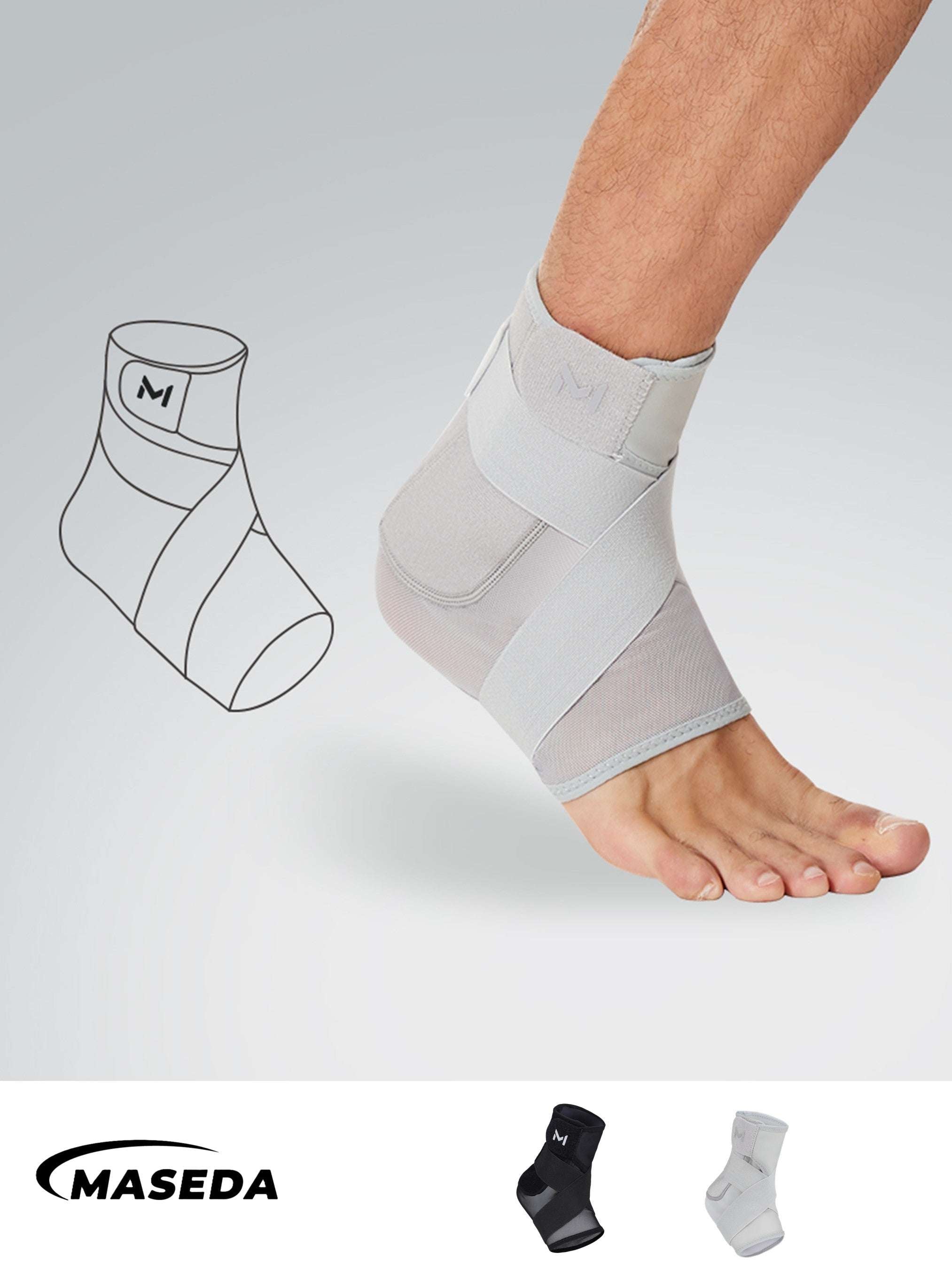 Adjustable Ankle Support Brace – Breathable Mesh Compression Wrap for Sports Stability & Protection