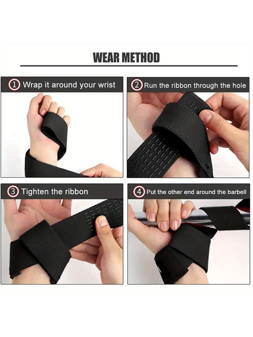 Weightlifting Wrist Wraps 2-Pack | Thickened Elastic Foam Support | Non-Slip Silicone | Polyester Breathable for Gym, Powerlifting & Fitness