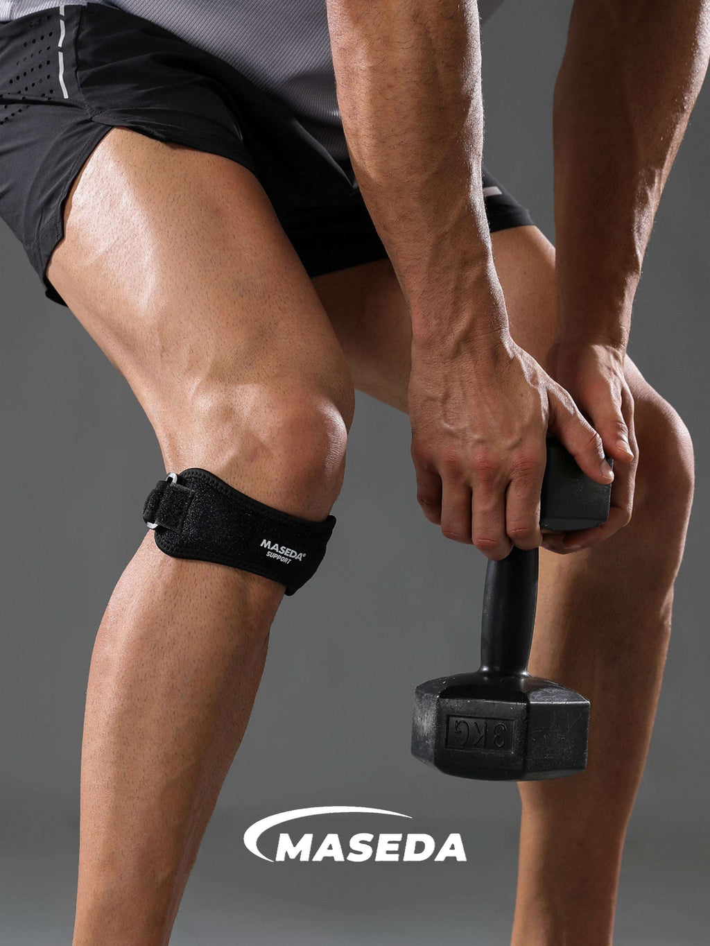 Adjustable Patella Knee Strap with Silicone Pad – Compression Support Brace for Running, Sports & Joint Stability