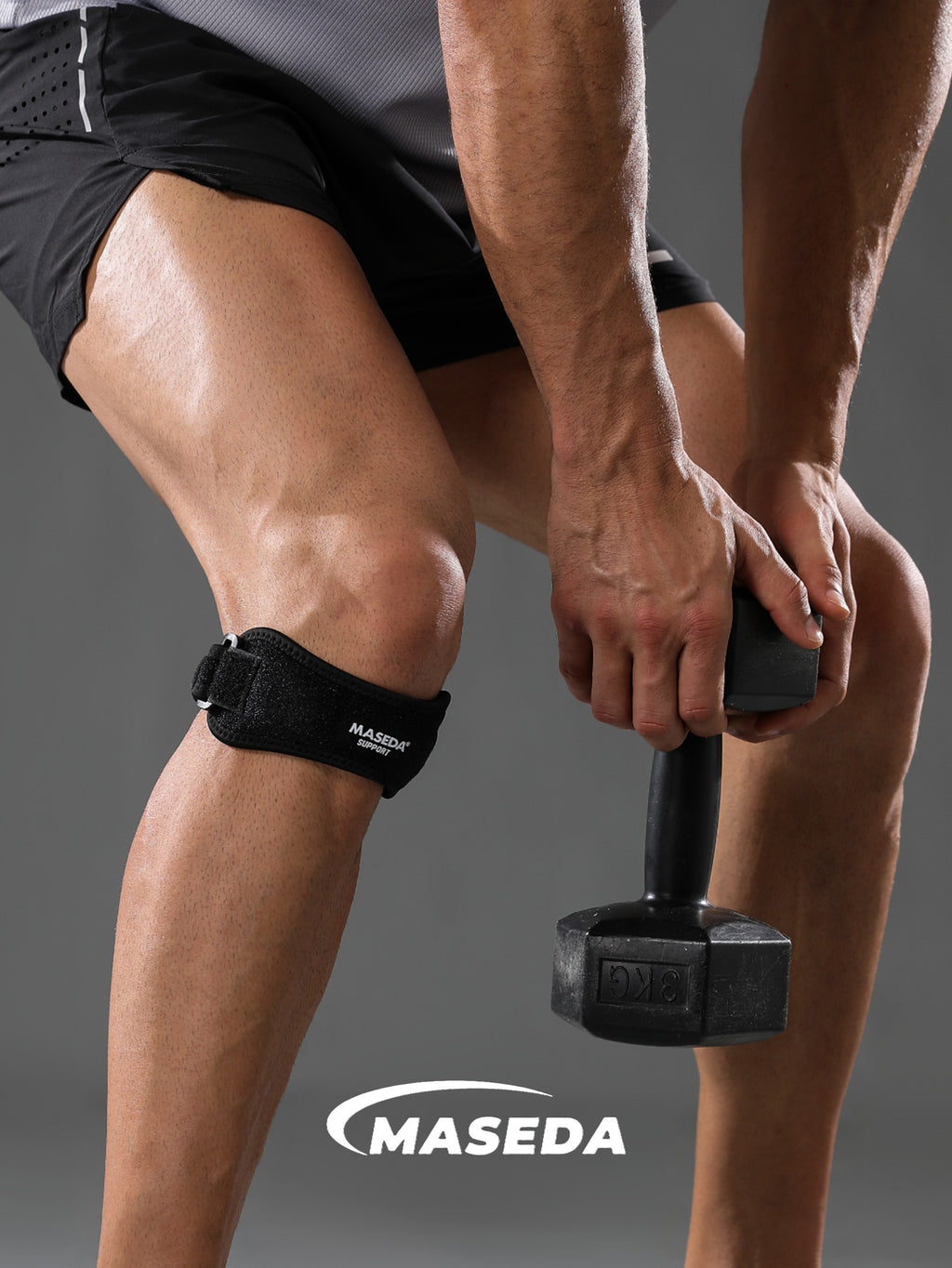 Adjustable Patella Knee Strap with Silicone Pad – Compression Support Brace for Running, Sports & Joint Stability