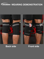 Adjustable Knee Support Wraps – Elastic Compression Brace for Weightlifting, Squats & Gym Workouts