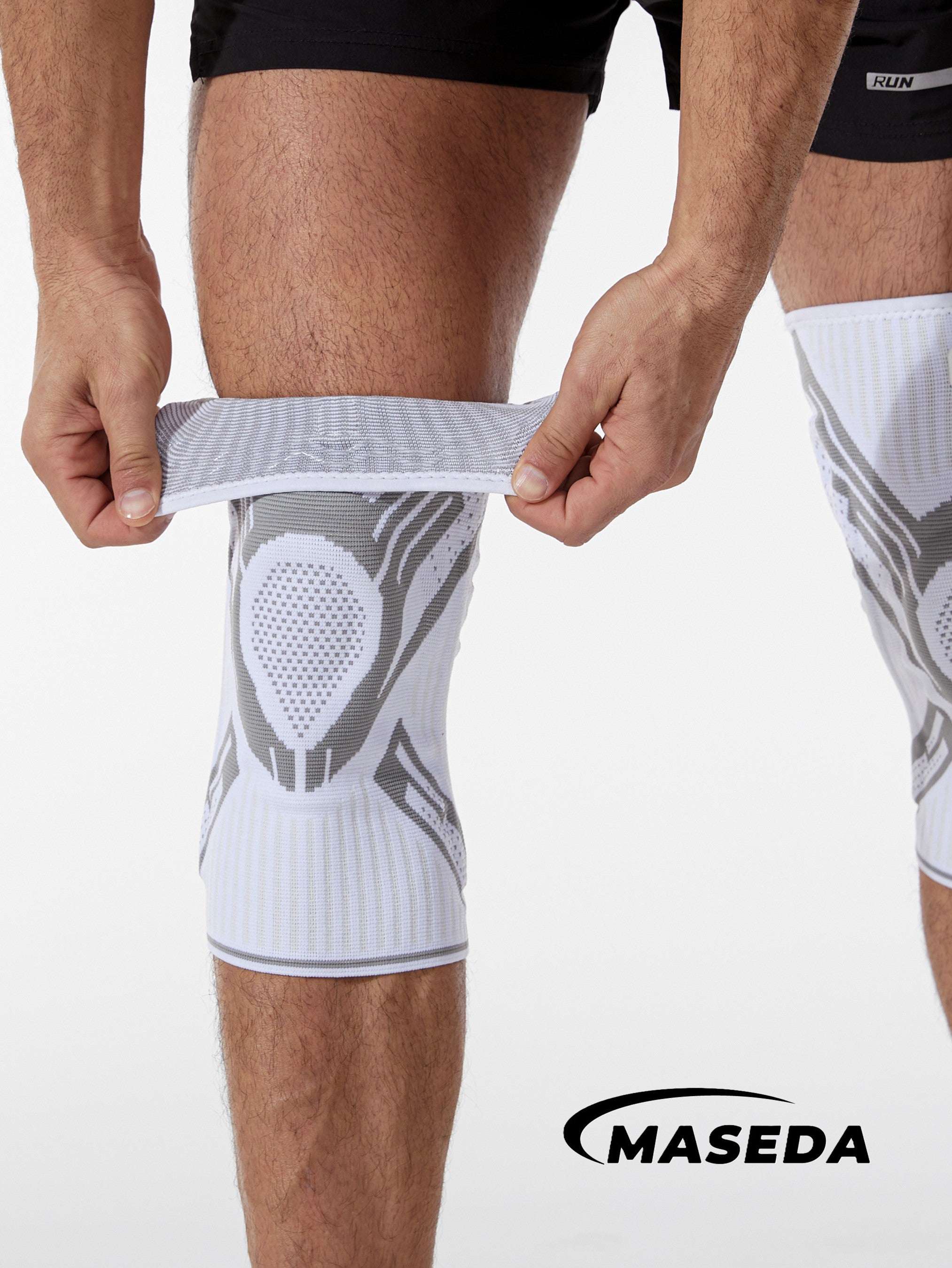 Breathable Knee Support Sleeve – Elastic Crisscross Straps for Sports Stability & Joint Protection