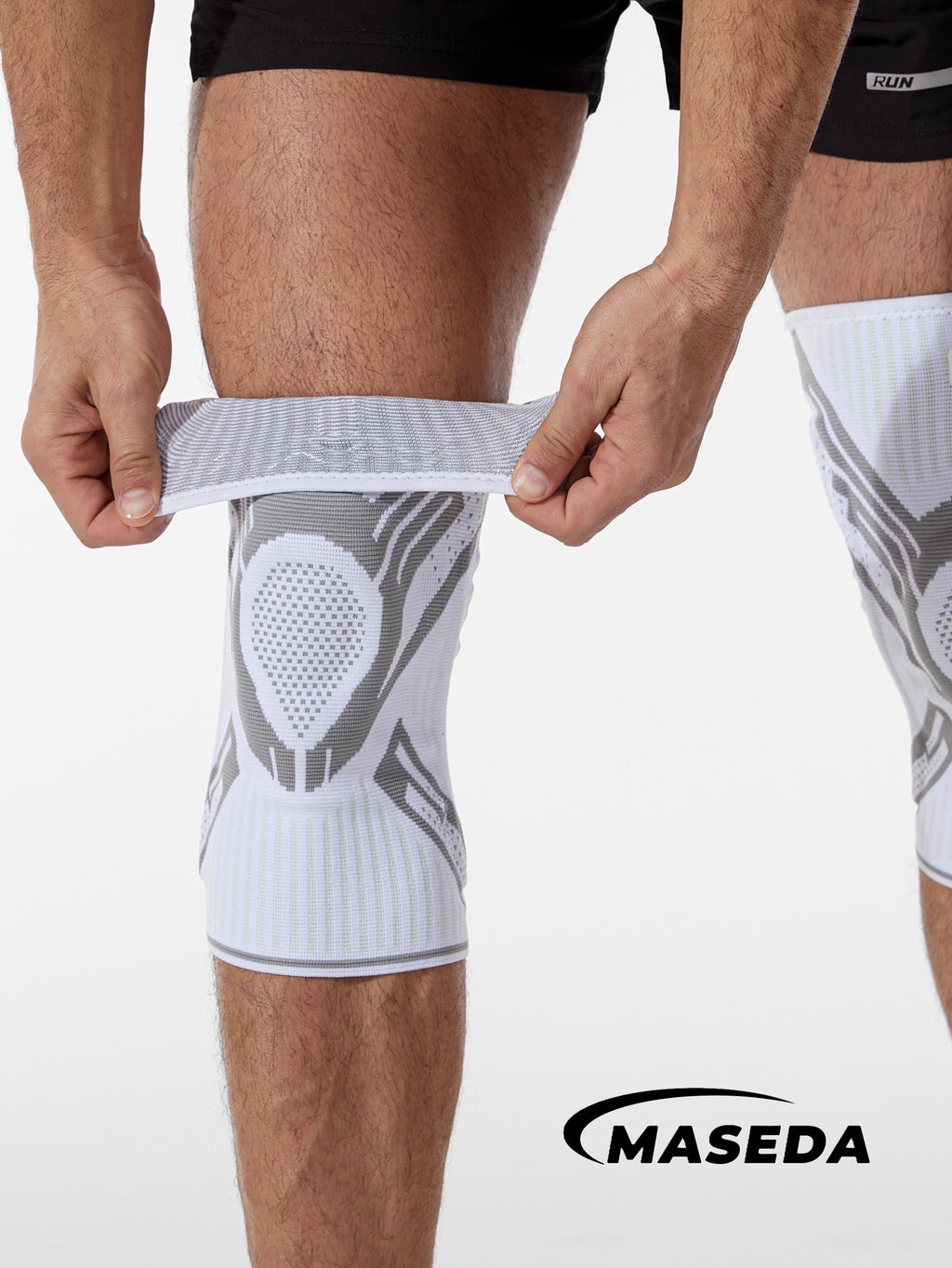 Breathable Knee Support Sleeve – Elastic Crisscross Straps for Sports Stability & Joint Protection
