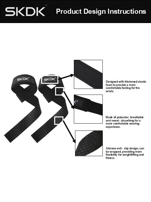 Weightlifting Wrist Wraps 2-Pack | Thickened Elastic Foam Support | Non-Slip Silicone | Polyester Breathable for Gym, Powerlifting & Fitness